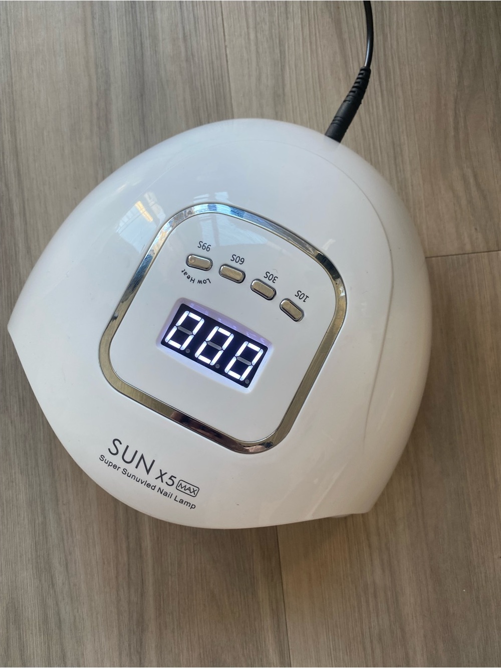 SUN X5 Max UV/LED Nail Lamp – White – Digital Timer – Works (No Cord)